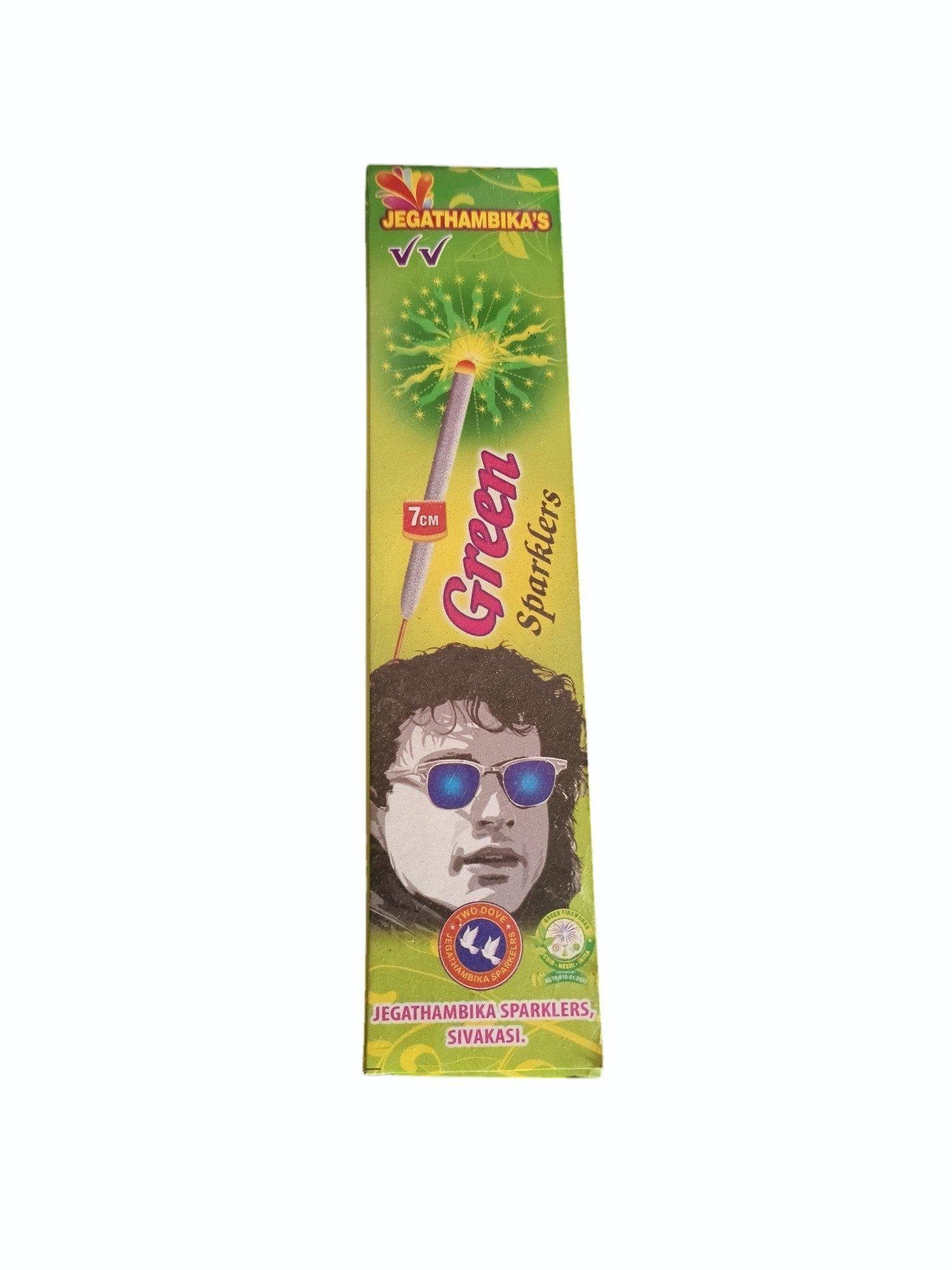 7CM GREEN SPARKLERS